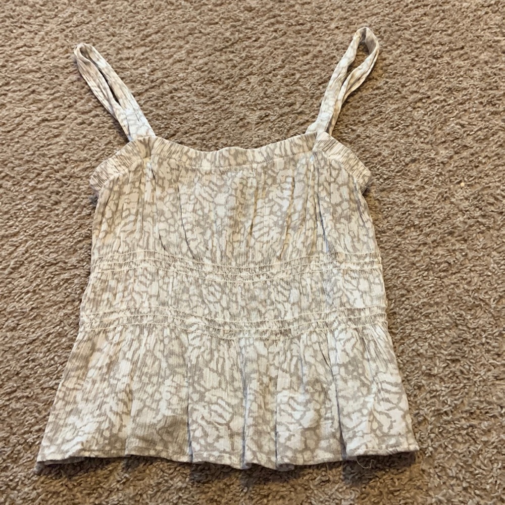White and grey tank top